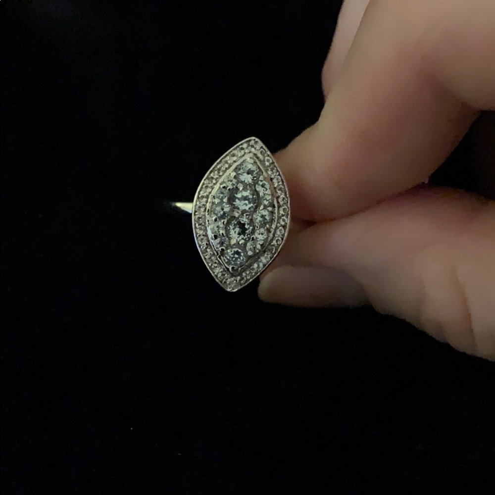 Sterling and blue topaz statement ring